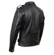 Milwaukee Leather SH1011 Men's Classic Brando Premium Leather Black Motorcycle Riders Leather Jacket w/ Side Laces