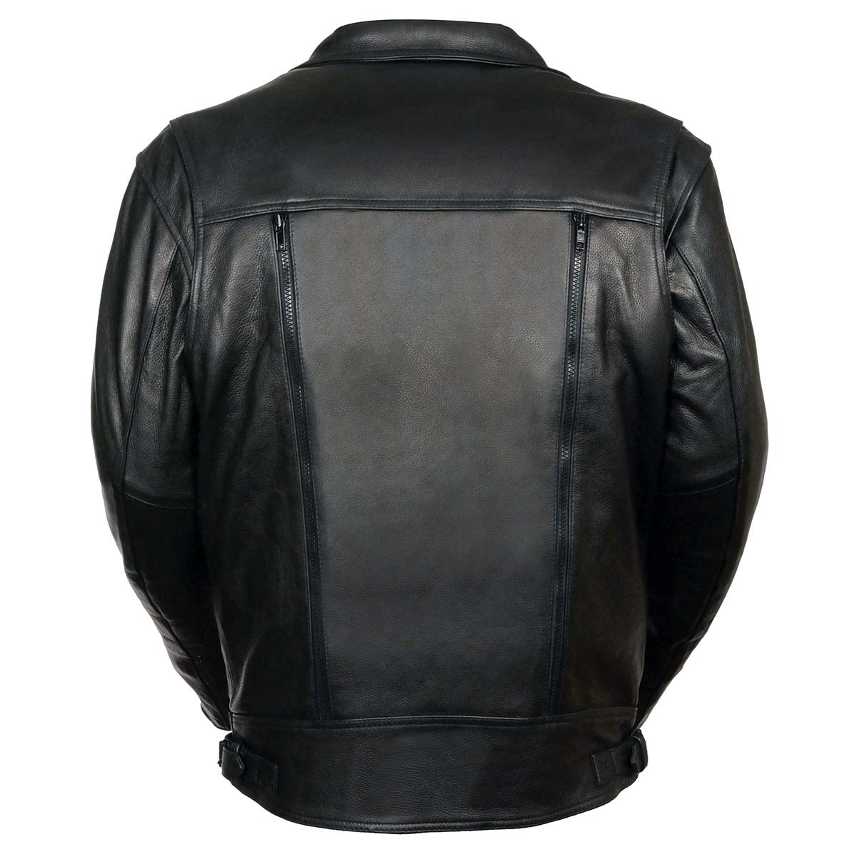 Leather King SH1018 Men's ‘Pistol Pete’ Motorcycle Jacket with Utility Pocket