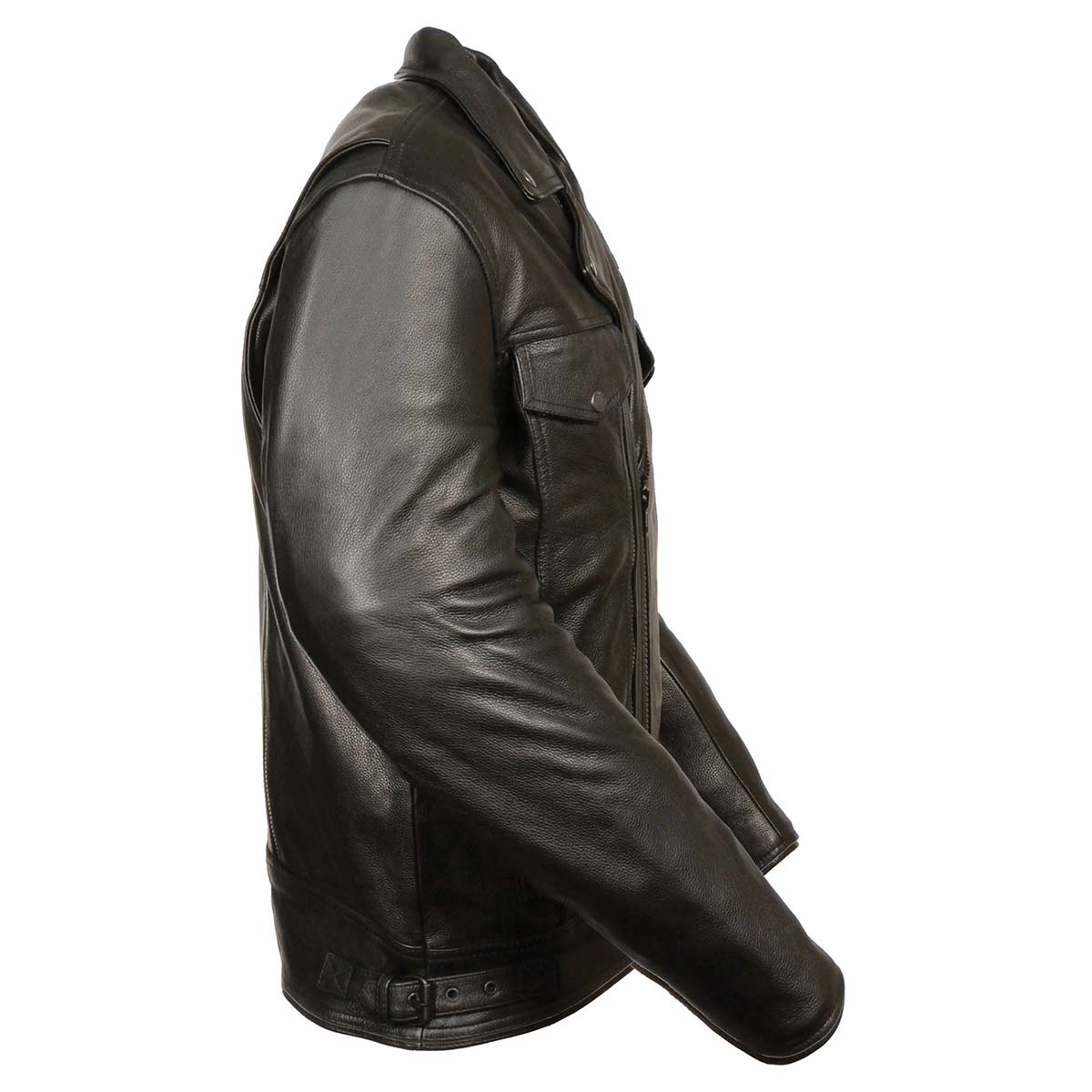 Milwaukee Leather ML1018 Men's Black Motorcycle Jacket with