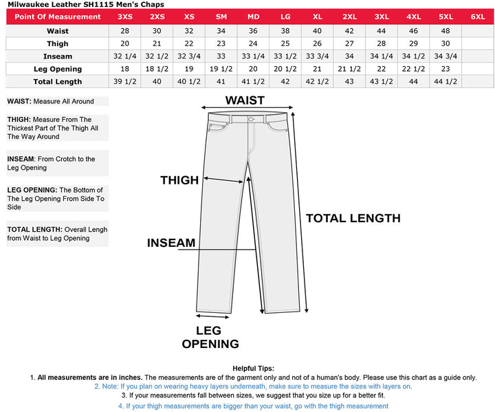 Milwaukee Leather Chaps for Men&