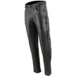 Milwaukee Leather SH1150 Men's Black Leather Motorcycle Over Pants with Jean Style Pockets