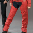 Milwaukee Leather SH1163 Women's 'Studded' Red Classic Leather Chaps