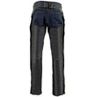 Milwaukee Leather Chaps for Men's Black Leather 4-Pockets - Snap Out Thermal Lined Motorcycle Riders Chap - SH1191C