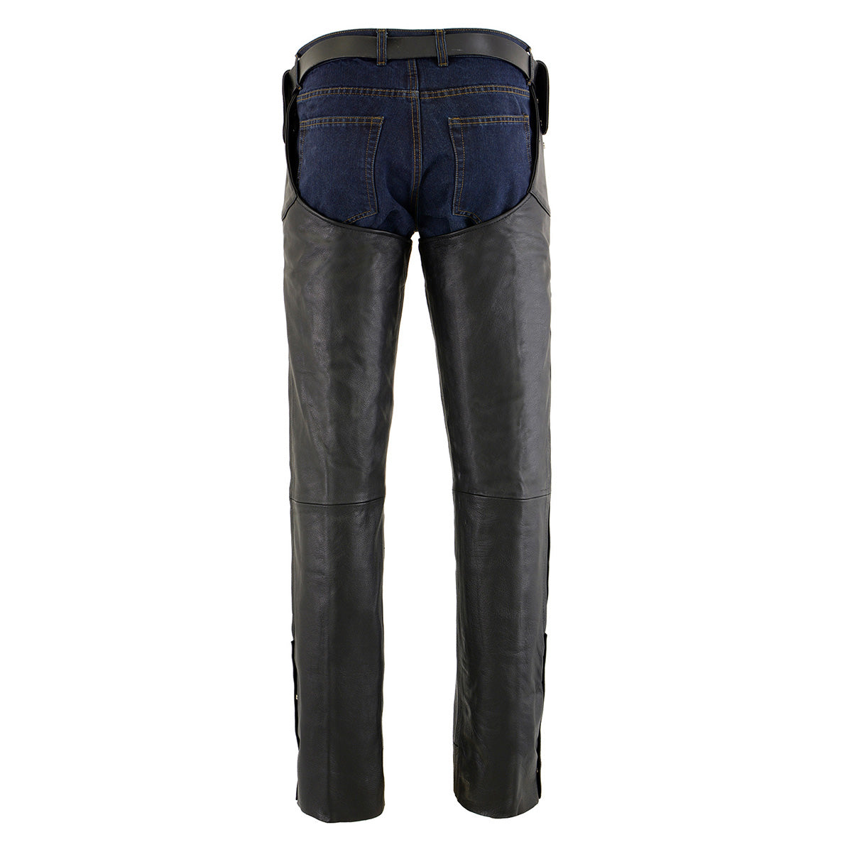 Milwaukee Leather Chaps for Men's Black Leather Belt Less