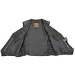 Milwaukee Leather SH1288 Women's Black Leather Deep V-Neck Motorcycle Rider Vest with Side Stretch Panels