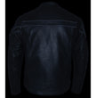 Milwaukee Leather SH1408 Men's Sporty Crossover Vented Black Leather Scooter Jacket