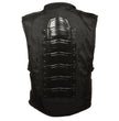 Milwaukee Leather SH1458 Men's Black Textile SWAT Style Biker Vest with Armor