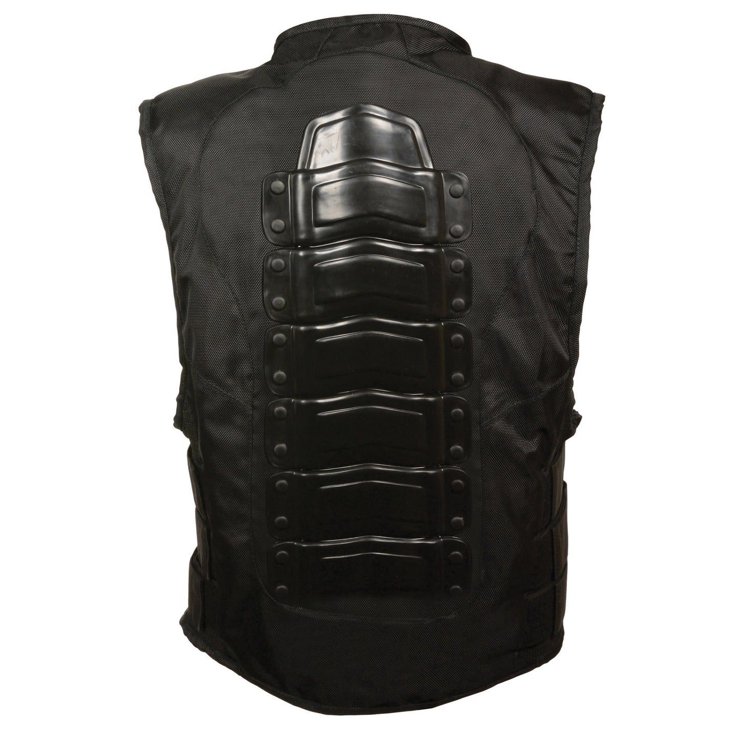 Milwaukee Leather SH1458 Men's Black Textile SWAT Style Biker Vest with Armor