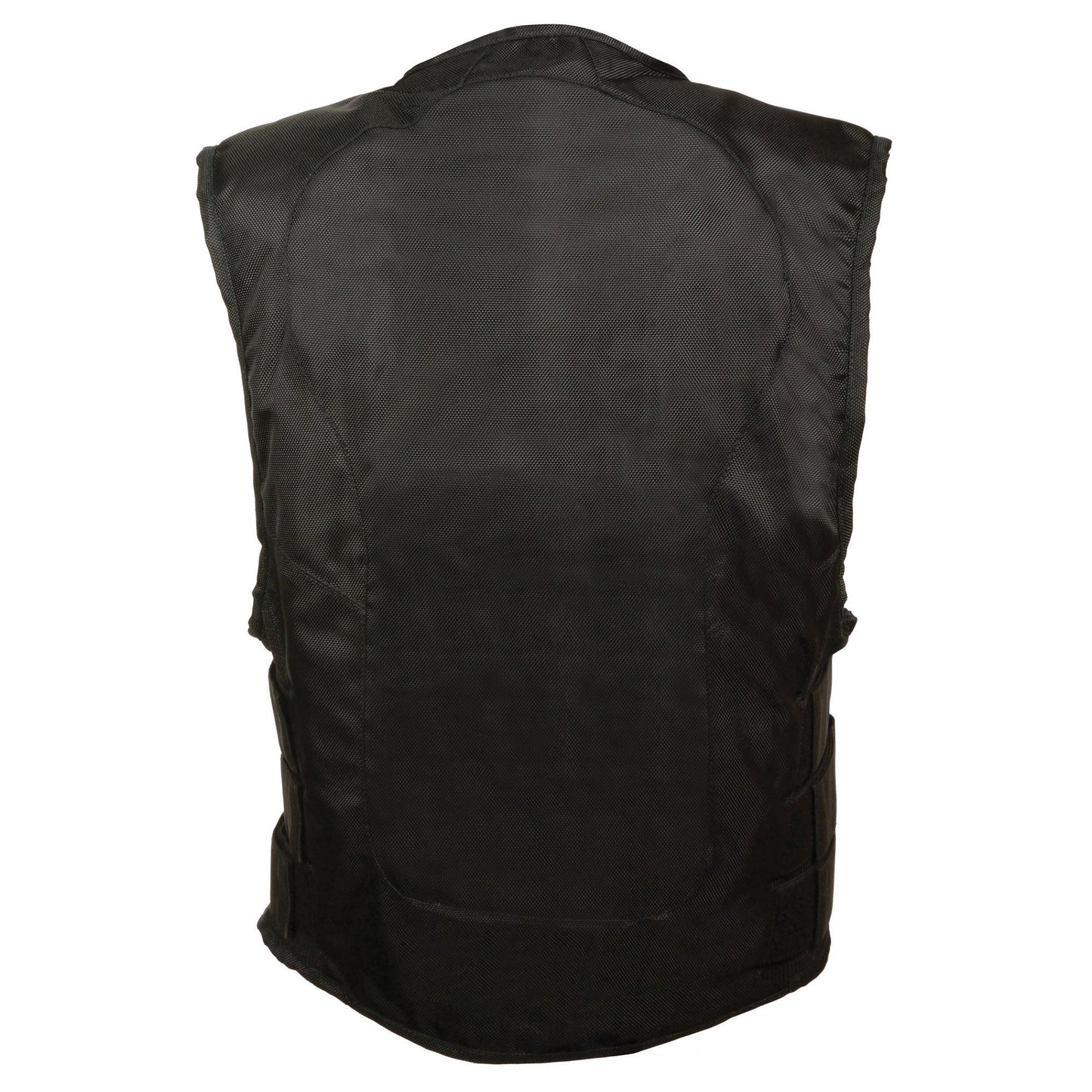 Milwaukee Leather SH1458 Men's Black Textile SWAT Style Biker Vest with Armor