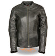 Milwaukee Leather SH1924 Women's Black 3/4 Length Vented Leather Jacket