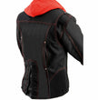 NexGen SH1939 Women's 'Reflective Tribal' Red and Black 3/4 Textile Vented Jacket