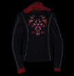 NexGen SH1939 Women's 'Reflective Tribal' Red and Black 3/4 Textile Vented Jacket
