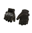 Milwaukee Leather SH194 Men's Black 'Hard Knuckles' Fingerless Gloves with Gel Palm