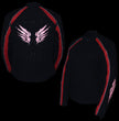 Milwaukee Leather SH1954 Women's Black and Red Textile Jacket with Stud and Wings Detailing