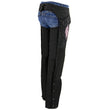 Milwaukee Leather SH1956 Women's 'Winged' Black and Pink Textile Chaps