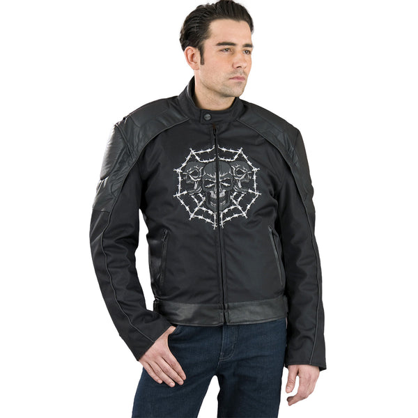 Milwaukee Leather SH1963 Men's Black 'Glow In The Dark Skull
