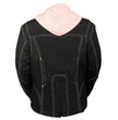 NexGen SH1966 Ladies Black and Pink 3/4 Jacket with Reflective Tribal and Hoodie