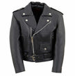 Milwaukee Leather SH2010 Toddlers Black Classic Motorcycle Leather Jacket