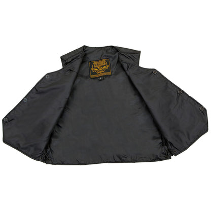 Milwaukee Leather SH2011L Kids Black Classic Side Lace Three Snap Leather Vest