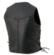 Milwaukee Leather SH2011L Kids Black Classic Side Lace Three Snap Leather Vest