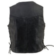 Milwaukee Leather SH2011L Kids Black Classic Side Lace Three Snap Leather Vest