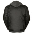 NexGen SH2034 Men's Black and Grey Nylon Racer Jacket with Hoodie