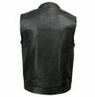 Milwaukee Leather SH2036 Men's Black Club Style' Open Neck Leather Vest