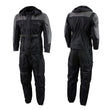 NexGen Men's SH2049 Black and Grey Hooded Water Proof Armored Rain Suit