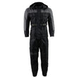 NexGen Men's SH2049 Black and Grey Hooded Water Proof Armored Rain Suit