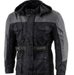 NexGen Men's SH2049 Black and Grey Hooded Water Proof Armored Rain Suit