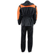 NexGen Men's SH2051 Black and Orange Hooded Water Proof Armored Rain Suit