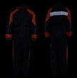 NexGen Men's SH2052 Black and Orange Hooded Water Proof Armored Rain Suit
