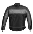 NexGen SH2095 Men's 'Racer' Black and Grey Reflective Textile Motorcycle Jacket