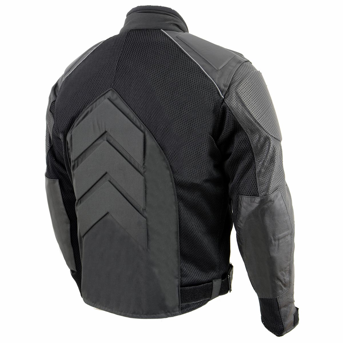 NexGen SH2153 Men's Black CE Armored Motorcycle Textile and