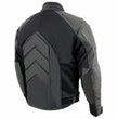 NexGen SH2153 Men's Black CE Armored Motorcycle Textile and Leather Combo Jacket
