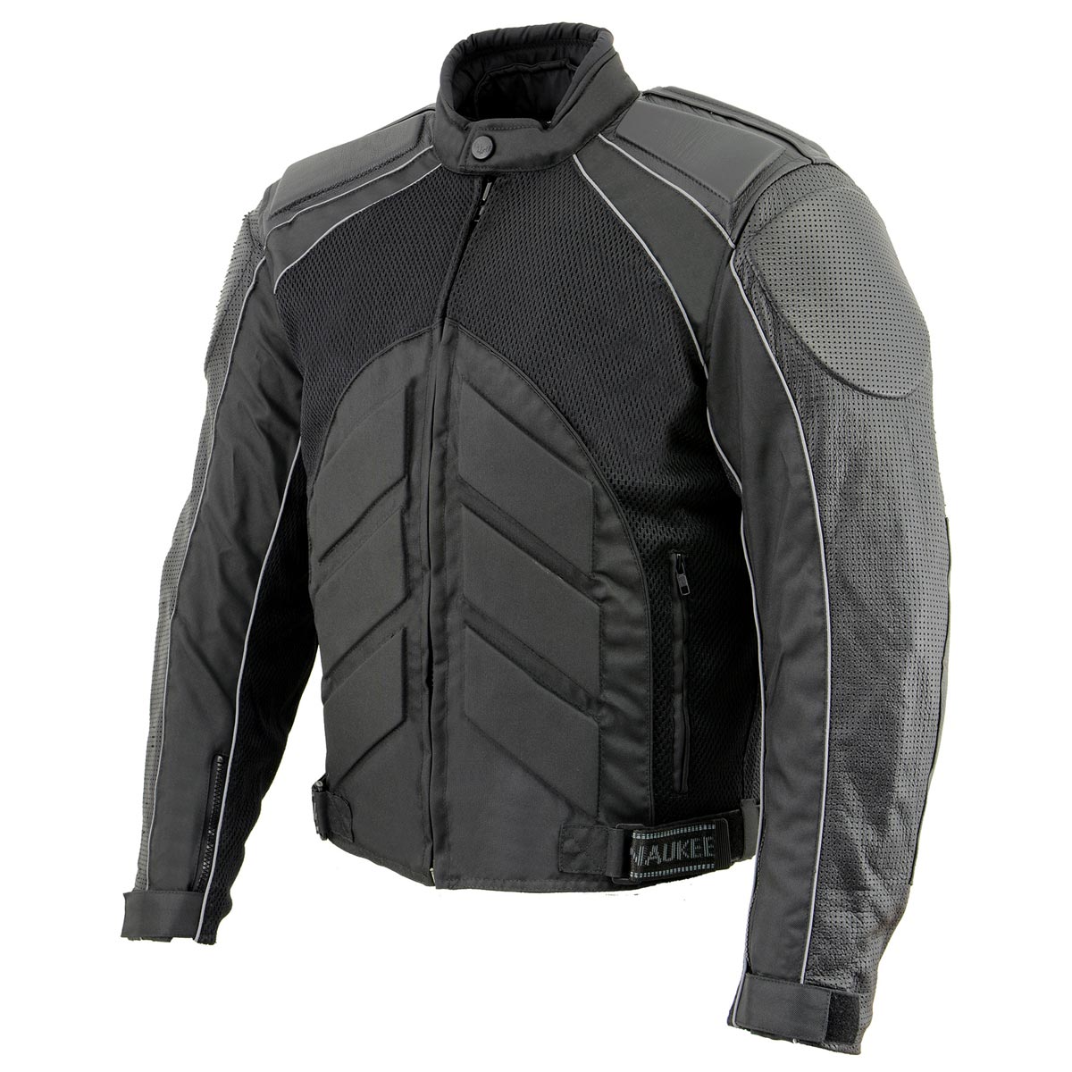 NexGen SH2153 Men's Black CE Armored Motorcycle Textile and
