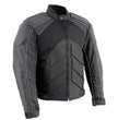 NexGen SH2153 Men's Black CE Armored Motorcycle Textile and Leather Combo Jacket