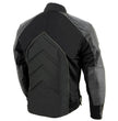 NexGen SH2153 Men's Black and Grey CE Armored Motorcycle Textile and Leather Combo Jacket