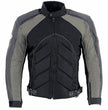 NexGen SH2153 Men's Black and Grey CE Armored Motorcycle Textile and Leather Combo Jacket