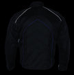 NexGen SH2153 Men's Black and Blue CE Armored Motorcycle Textile and Leather Combo Jacket
