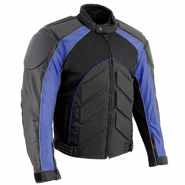 NexGen SH2153 Men's Black and Grey CE Armored Motorcycle Textile