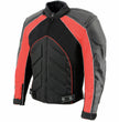 NexGen SH2153 Men's Combo Black and Red CE Armored Leather and Textile with Mesh Motorcycle Jacket