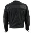 NexGen Men’s SH2177 Black Leather and Textile Vented Racer Jacket