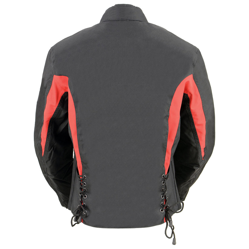 Nexgen Riding Jacket Nexgen SH2188 Women's Black and Red Textile Motorcycle Riding Jacket ...