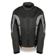 Bikers Edge SH2188 Women's Black and Grey Textile Jacket with Side Stretch