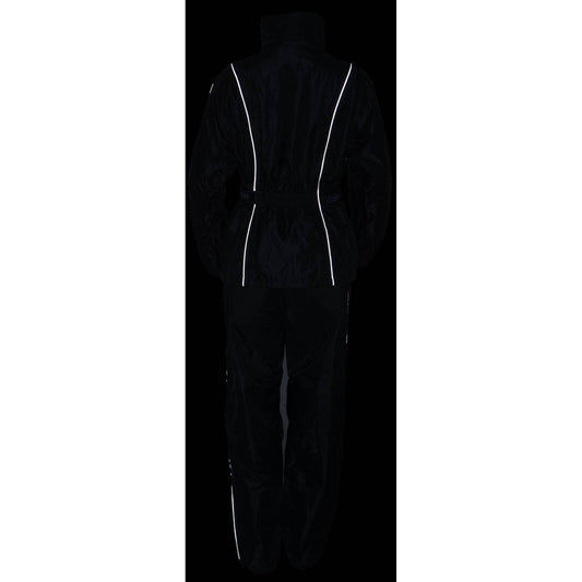 NexGen SH2215L Women's Lightweight Oxford Nylon Black Water Resistant Rain Suit