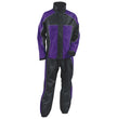 NexGen SH2222 Women's Purple and Black Oxford Water Proof Motorcycle Rain Suit