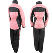 NexGen SH222201 Ladies Black and Pink Oxford Water Proof Rain Suit
