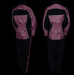 NexGen SH222201 Ladies Black and Pink Oxford Water Proof Rain Suit