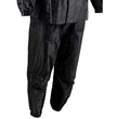 NexGen SH2225 Men's Black Waterproof Rain Suit with Reflective Piping